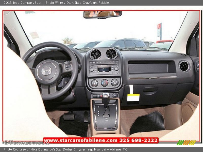 Bright White / Dark Slate Gray/Light Pebble 2013 Jeep Compass Sport