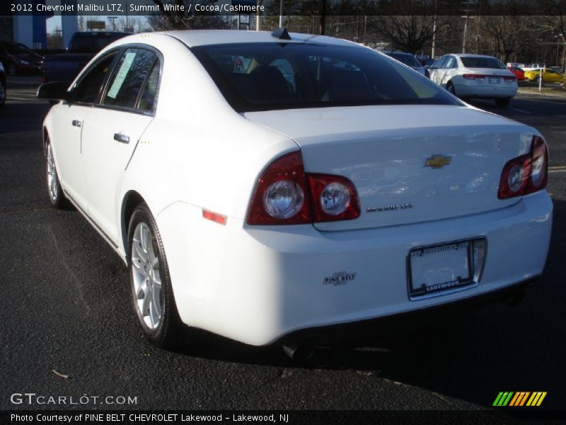 Summit White / Cocoa/Cashmere 2012 Chevrolet Malibu LTZ