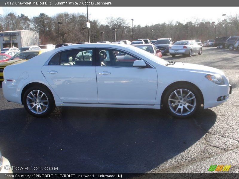 Summit White / Cocoa/Cashmere 2012 Chevrolet Malibu LTZ