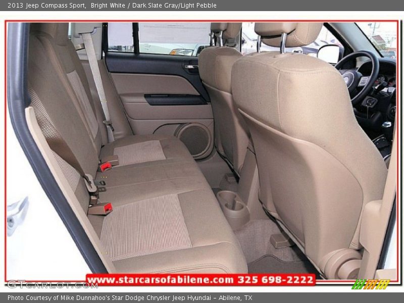 Bright White / Dark Slate Gray/Light Pebble 2013 Jeep Compass Sport