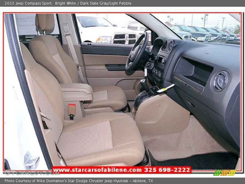 Bright White / Dark Slate Gray/Light Pebble 2013 Jeep Compass Sport