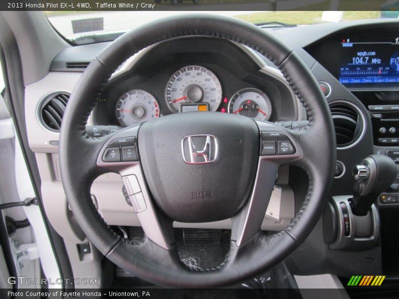 Taffeta White / Gray 2013 Honda Pilot EX-L 4WD