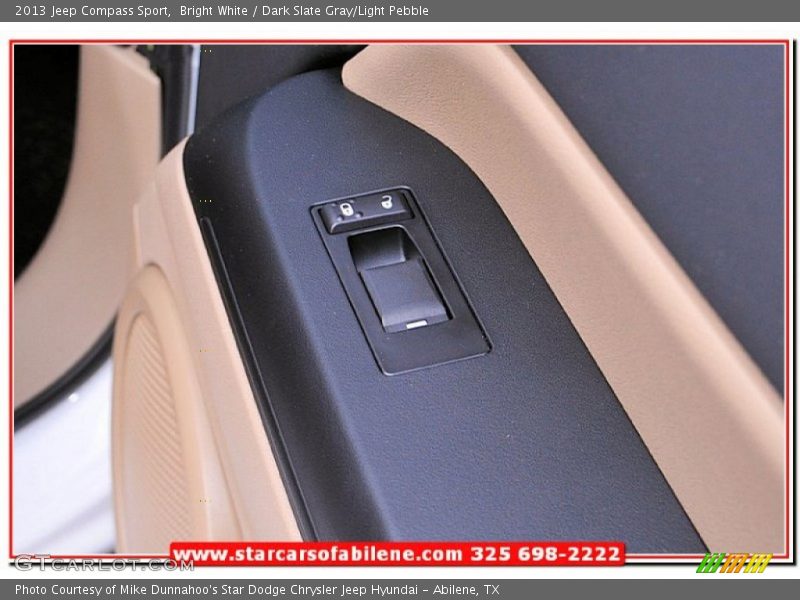 Bright White / Dark Slate Gray/Light Pebble 2013 Jeep Compass Sport