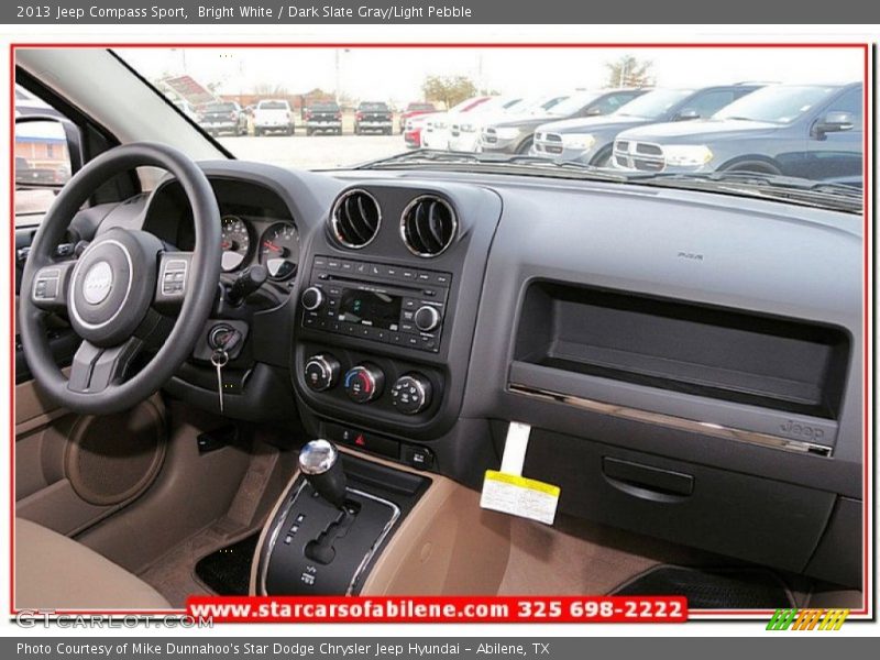 Bright White / Dark Slate Gray/Light Pebble 2013 Jeep Compass Sport