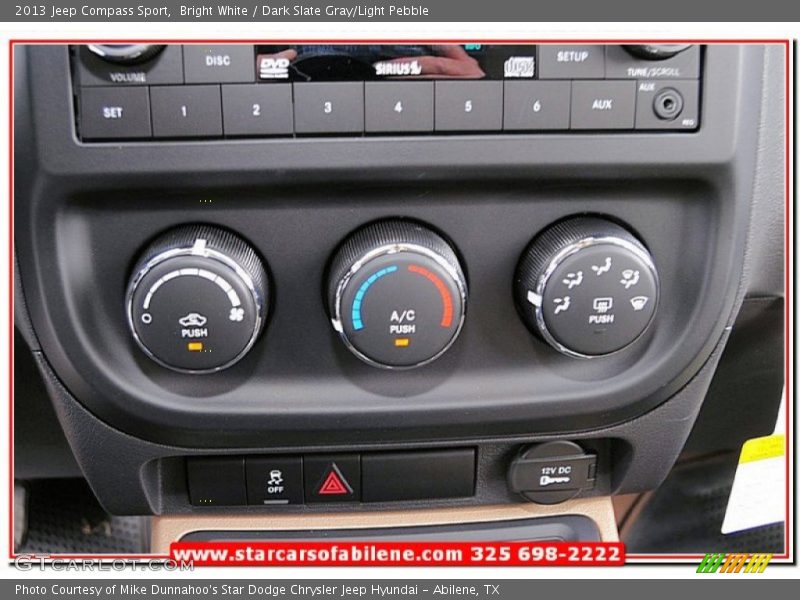 Bright White / Dark Slate Gray/Light Pebble 2013 Jeep Compass Sport