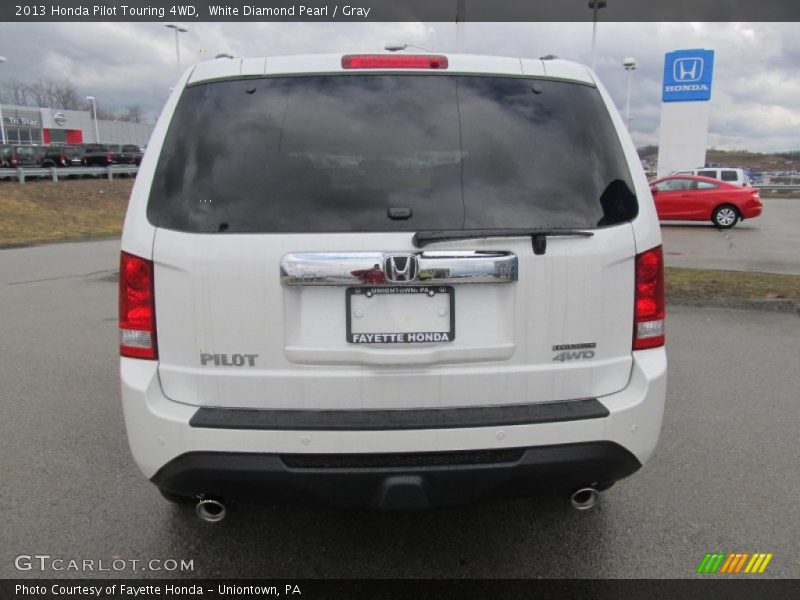 White Diamond Pearl / Gray 2013 Honda Pilot Touring 4WD