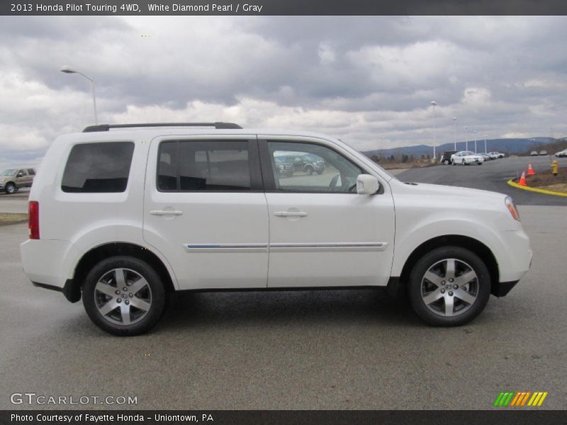 White Diamond Pearl / Gray 2013 Honda Pilot Touring 4WD