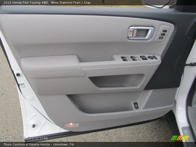 White Diamond Pearl / Gray 2013 Honda Pilot Touring 4WD
