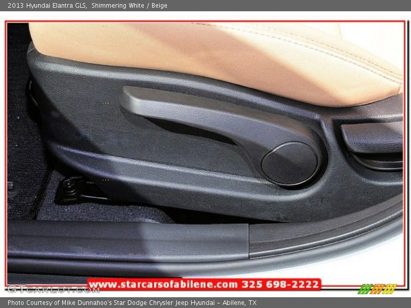 Shimmering White / Beige 2013 Hyundai Elantra GLS