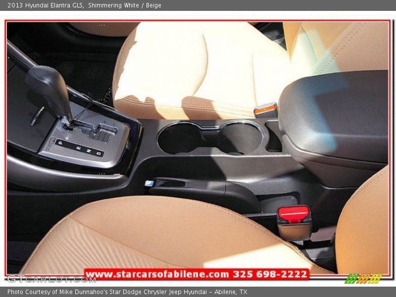 Shimmering White / Beige 2013 Hyundai Elantra GLS