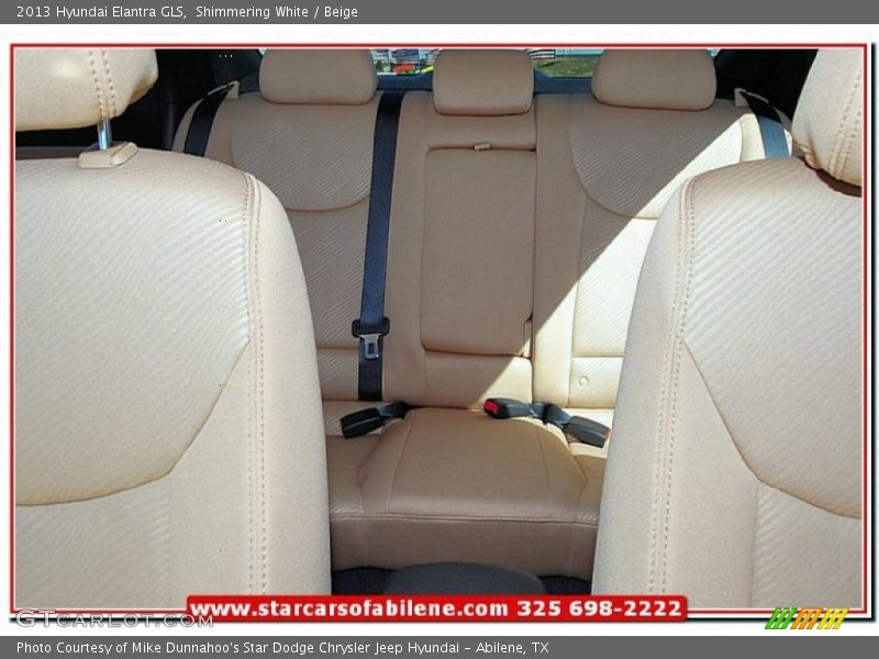 Shimmering White / Beige 2013 Hyundai Elantra GLS