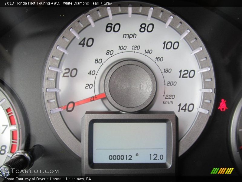 White Diamond Pearl / Gray 2013 Honda Pilot Touring 4WD
