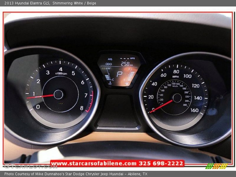 Shimmering White / Beige 2013 Hyundai Elantra GLS