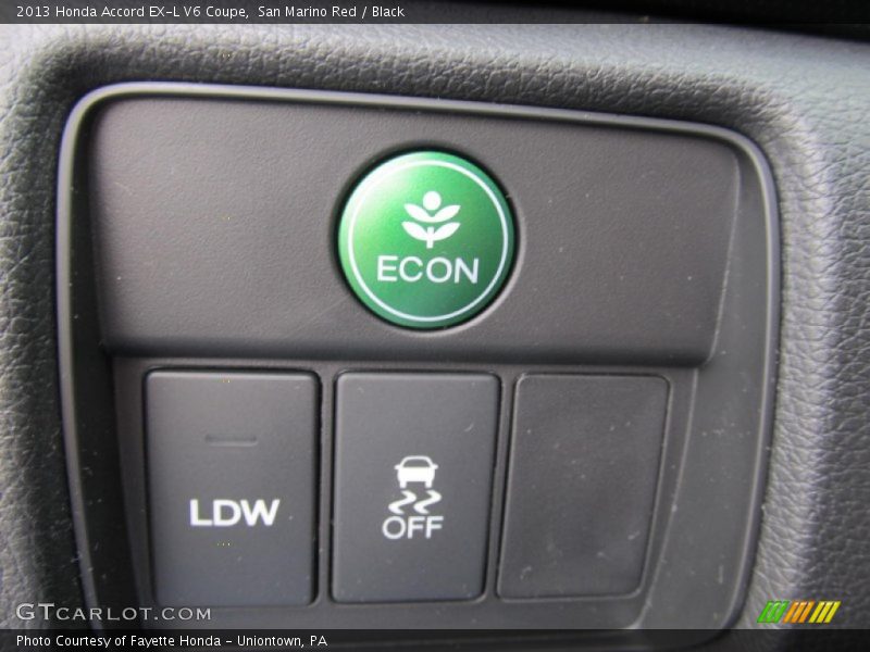 Controls of 2013 Accord EX-L V6 Coupe