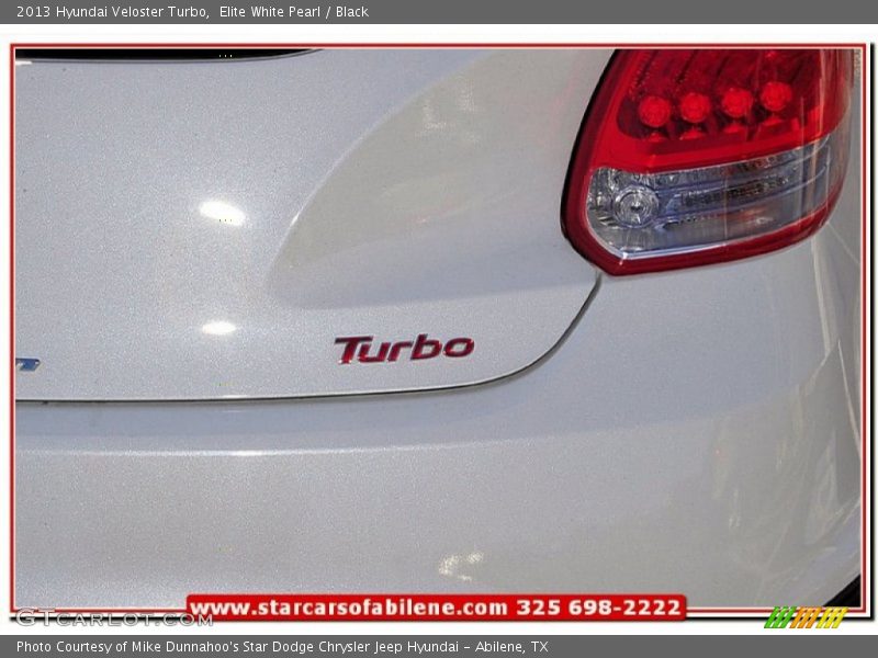 Elite White Pearl / Black 2013 Hyundai Veloster Turbo