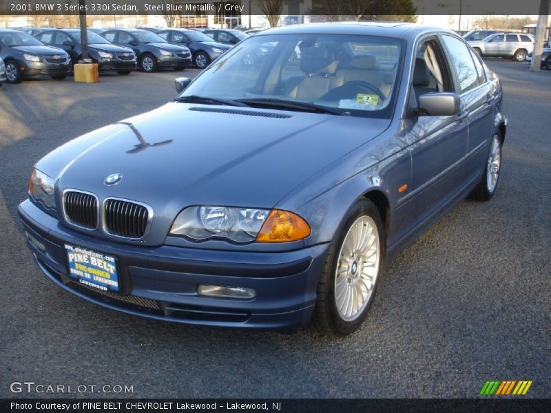 Steel Blue Metallic / Grey 2001 BMW 3 Series 330i Sedan