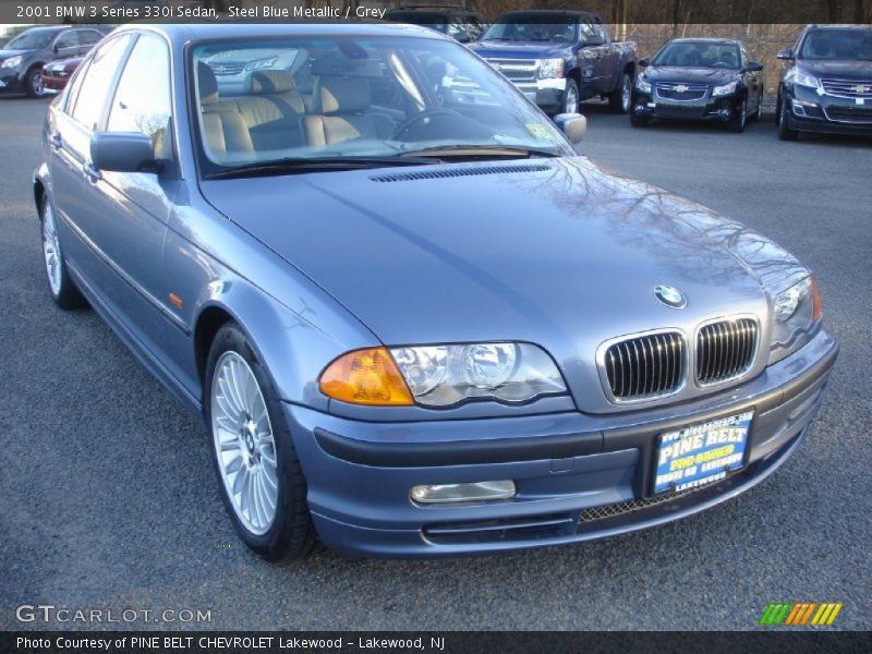 Steel Blue Metallic / Grey 2001 BMW 3 Series 330i Sedan