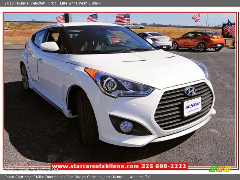 Elite White Pearl / Black 2013 Hyundai Veloster Turbo