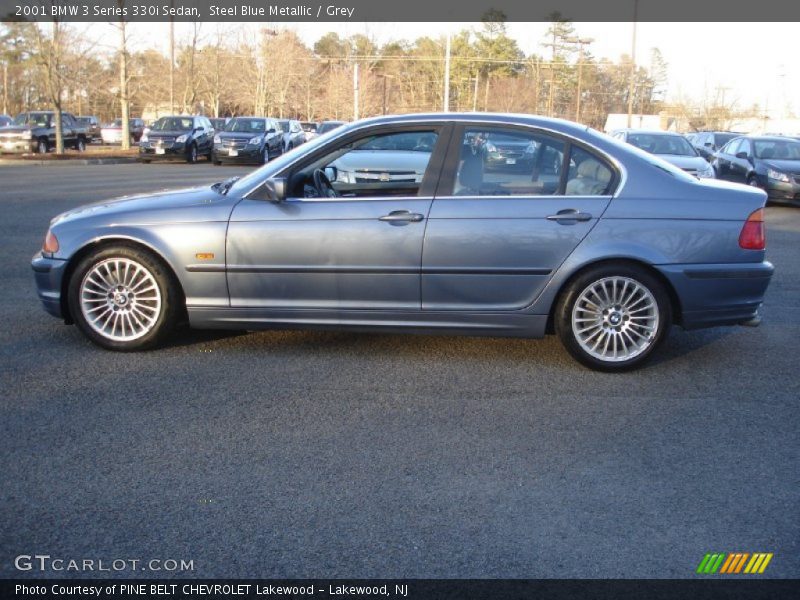 Steel Blue Metallic / Grey 2001 BMW 3 Series 330i Sedan