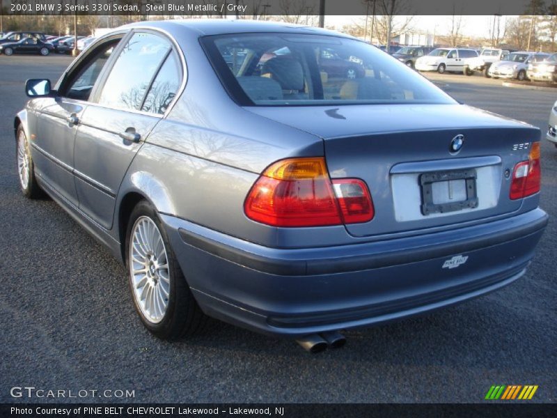 Steel Blue Metallic / Grey 2001 BMW 3 Series 330i Sedan