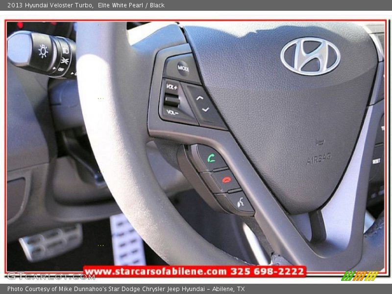 Elite White Pearl / Black 2013 Hyundai Veloster Turbo