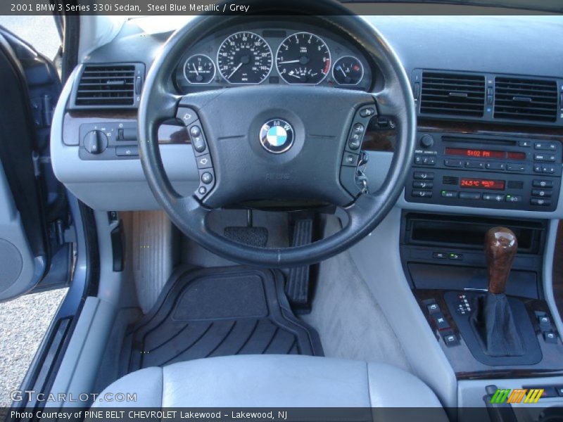 Steel Blue Metallic / Grey 2001 BMW 3 Series 330i Sedan