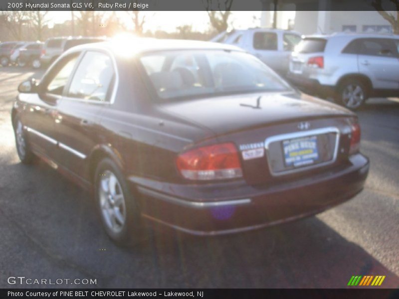 Ruby Red / Beige 2005 Hyundai Sonata GLS V6