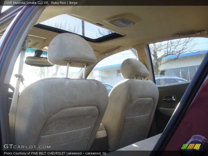 Ruby Red / Beige 2005 Hyundai Sonata GLS V6