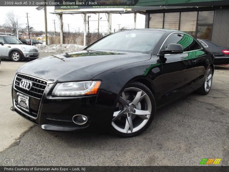 Brilliant Black / Black 2009 Audi A5 3.2 quattro Coupe
