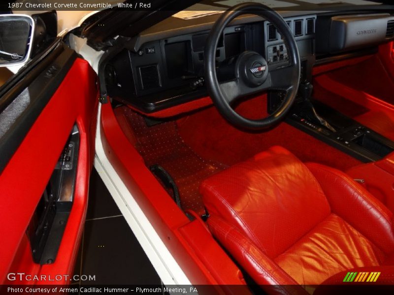 Red Interior - 1987 Corvette Convertible 