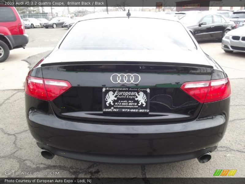 Brilliant Black / Black 2009 Audi A5 3.2 quattro Coupe
