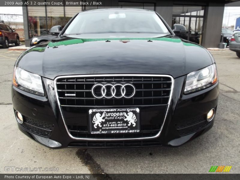 Brilliant Black / Black 2009 Audi A5 3.2 quattro Coupe