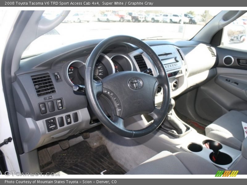 Super White / Graphite Gray 2008 Toyota Tacoma V6 TRD Sport Access Cab 4x4