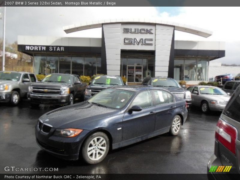 Montego Blue Metallic / Beige 2007 BMW 3 Series 328xi Sedan