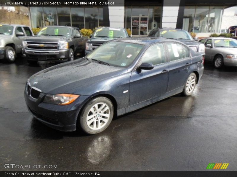 Front 3/4 View of 2007 3 Series 328xi Sedan