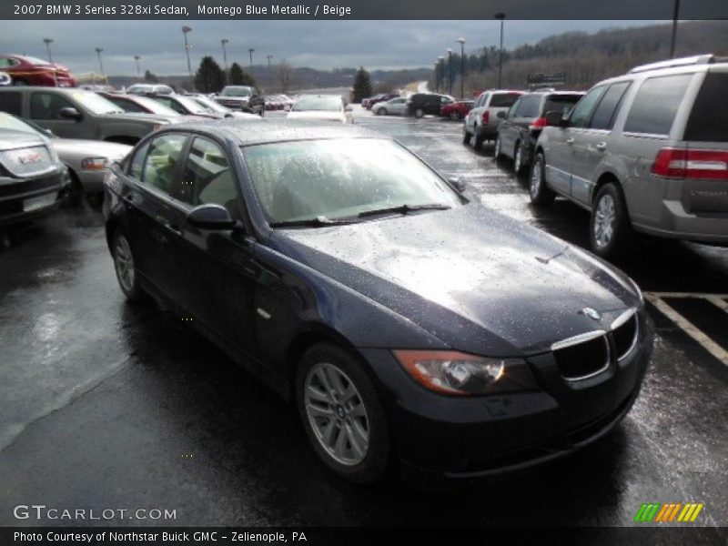 Montego Blue Metallic / Beige 2007 BMW 3 Series 328xi Sedan