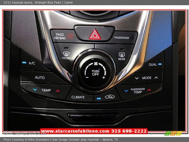 Midnight Blue Pearl / Camel 2013 Hyundai Azera