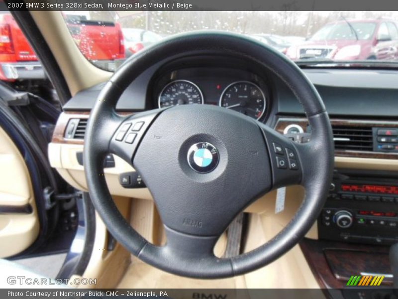 Montego Blue Metallic / Beige 2007 BMW 3 Series 328xi Sedan