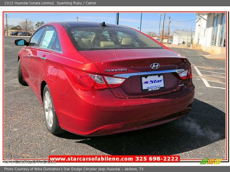 Sparkling Ruby / Camel 2013 Hyundai Sonata Limited
