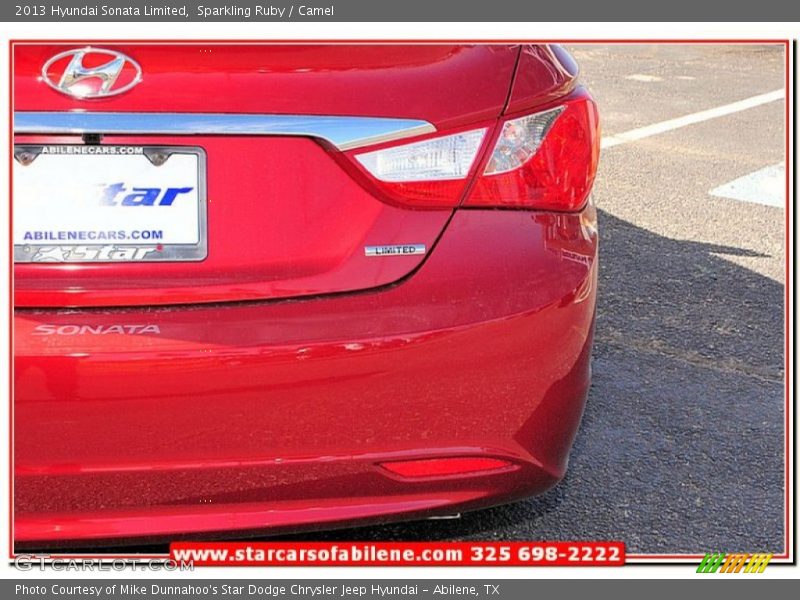 Sparkling Ruby / Camel 2013 Hyundai Sonata Limited