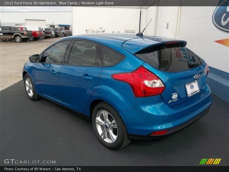 Blue Candy / Medium Light Stone 2013 Ford Focus SE Hatchback