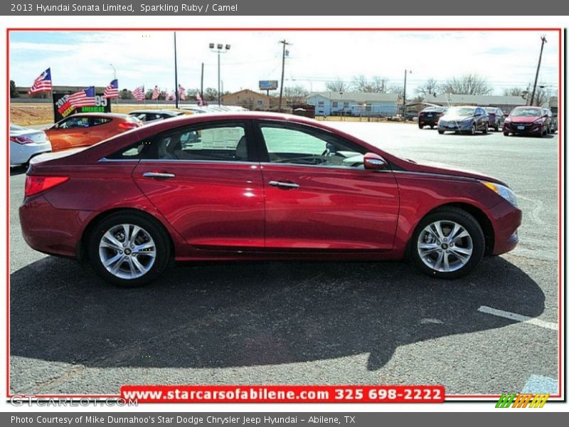 Sparkling Ruby / Camel 2013 Hyundai Sonata Limited
