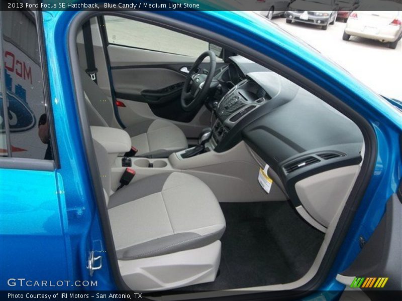 Blue Candy / Medium Light Stone 2013 Ford Focus SE Hatchback