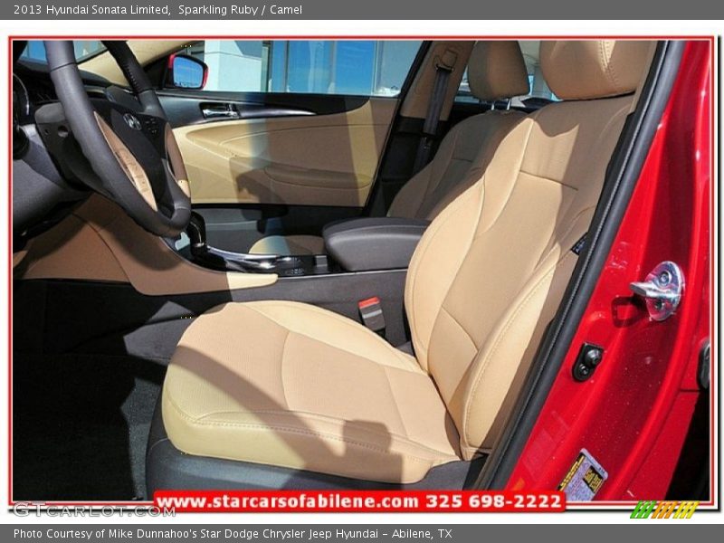 Sparkling Ruby / Camel 2013 Hyundai Sonata Limited