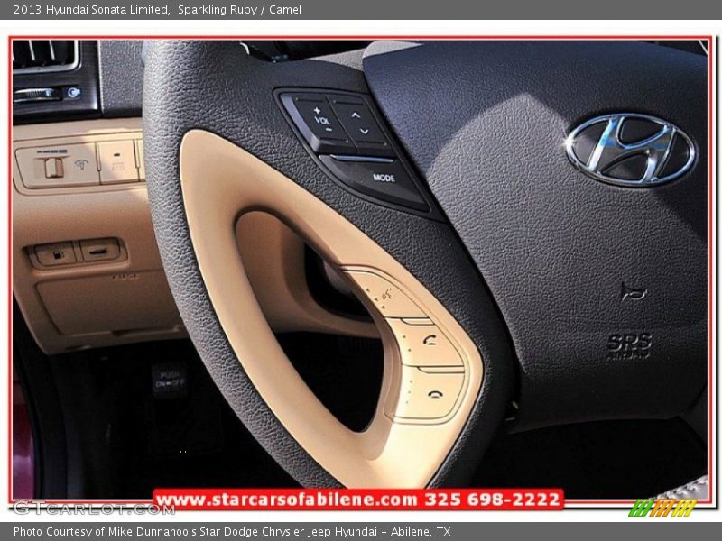 Sparkling Ruby / Camel 2013 Hyundai Sonata Limited