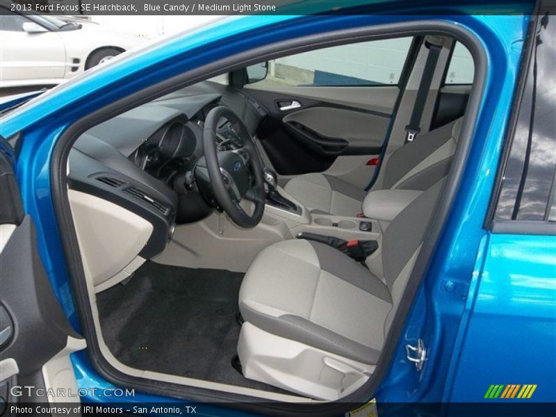 Blue Candy / Medium Light Stone 2013 Ford Focus SE Hatchback