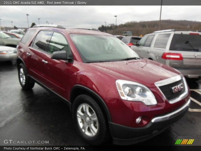 Red Jewel Tintcoat / Ebony 2011 GMC Acadia SLE AWD