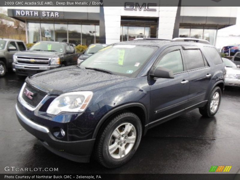 Deep Blue Metallic / Ebony 2009 GMC Acadia SLE AWD