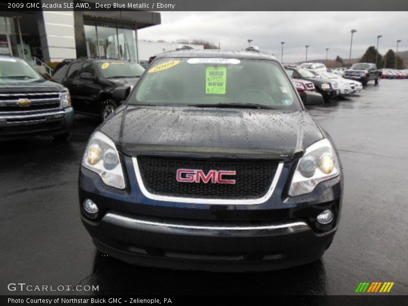 Deep Blue Metallic / Ebony 2009 GMC Acadia SLE AWD