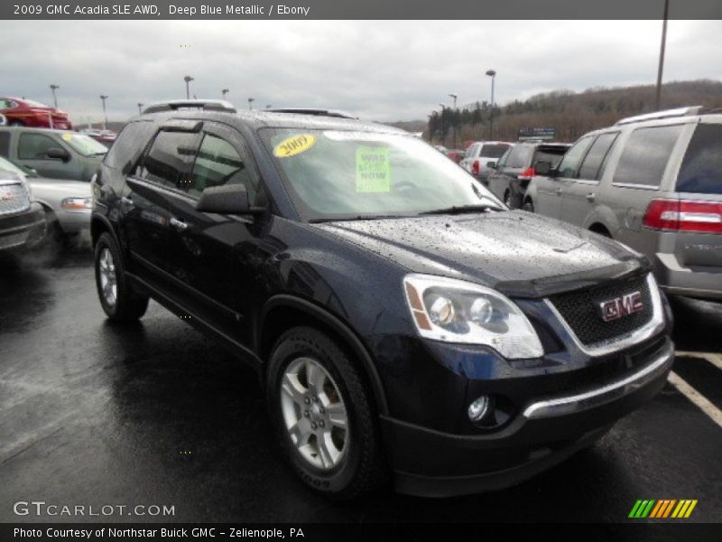 Deep Blue Metallic / Ebony 2009 GMC Acadia SLE AWD